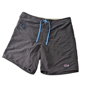 Patagonia Wavefarer Board Shorts Mens 38 Black Nylon Swim Trunks 8.5" Surf